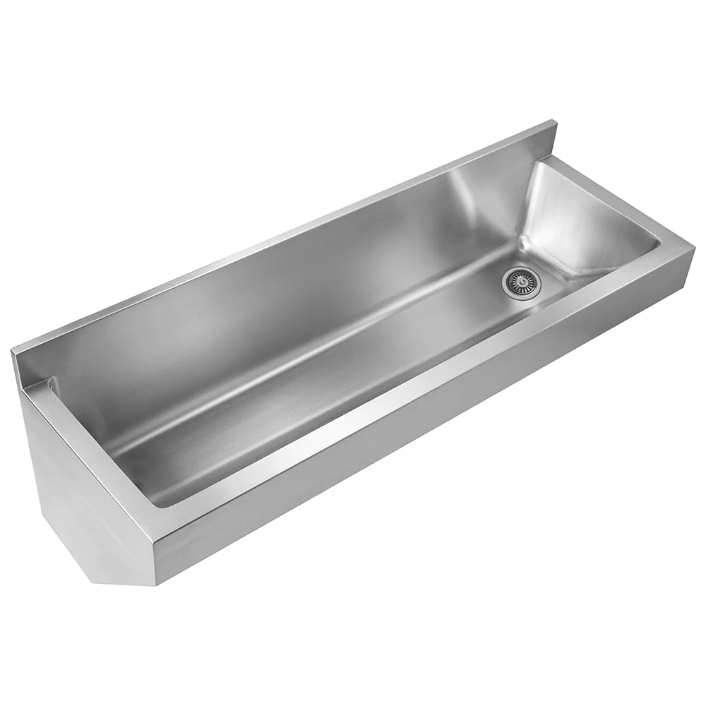 WHITEHAUS 47″ Noah’s Collection Stainless Steel Single Bowl Wall Mount Utility Sink - WHNC4513L