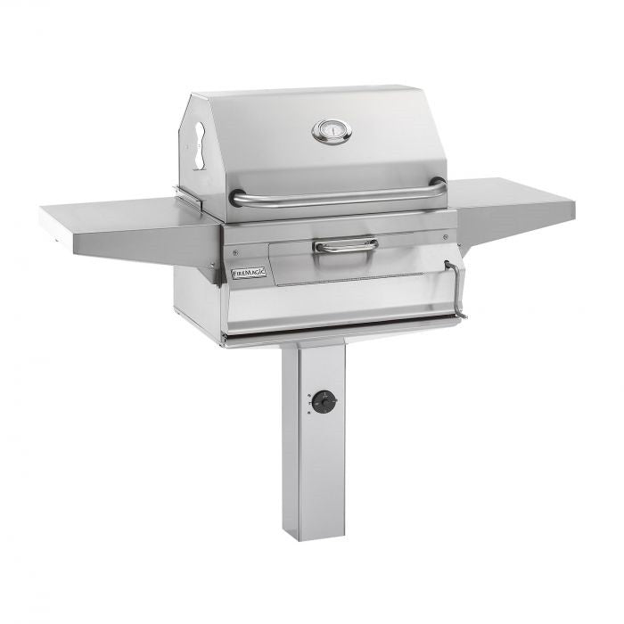 Fire Magic Grills Legacy Smoker Charcoal Grill on In-Ground Post - 22-SC01C-G6