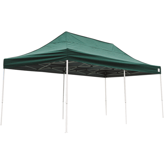 ShelterLogic HD Series Straight Leg Pop-Up Canopy, 10 ft. x 20 ft. Green - 22582