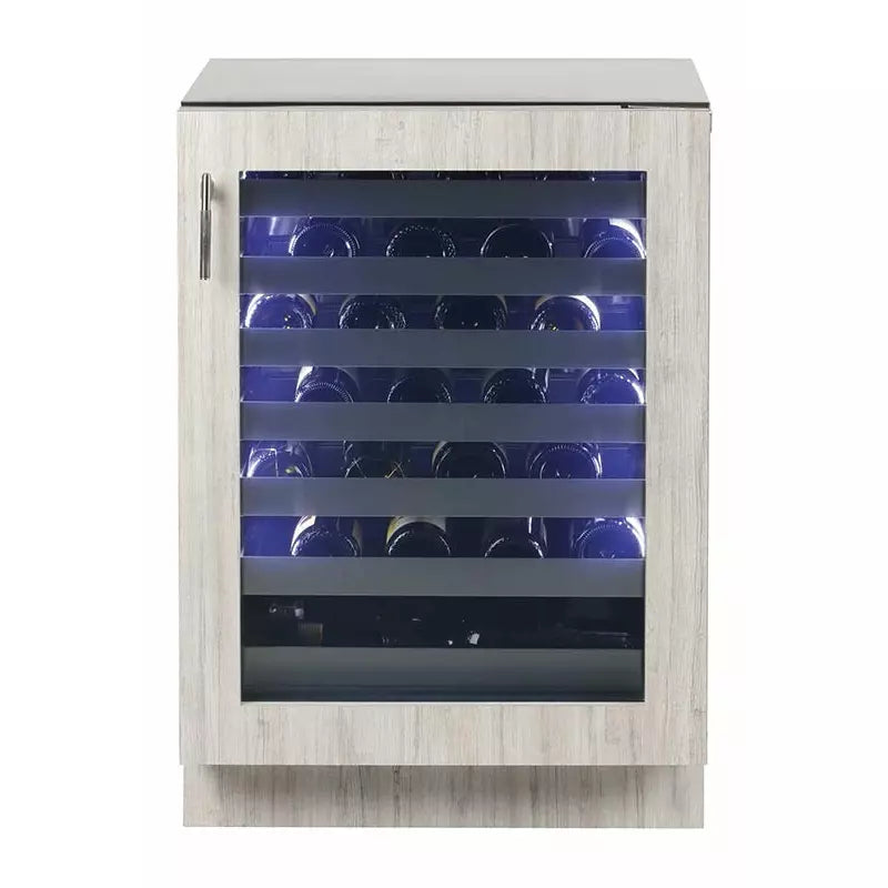 Sapphire Indoor | 24" Single Zone Wine Refrigerator , 7 Extension Wine Racks, Digital Control, LED Light, Compressor Cooling, Star-K Certification, Sapphire Blue Interior and Stainless Steel Door - SW24-SZ
