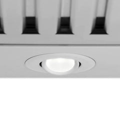 ZLINE 24-Inch Convertible Wall Mount Range Hood in Stainless Steel with Set of 2 Charcoal Filters, LED lighting and Dishwasher-Safe Baffle Filters - KB-CF-24