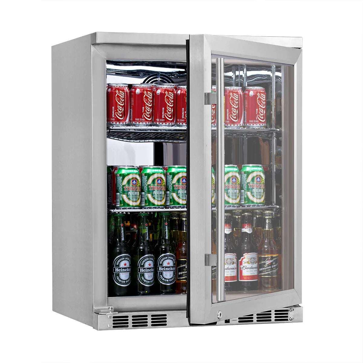 KingsBottle 24" Under Counter Beer Cooler Drinks Stainless Steel - KBU55M