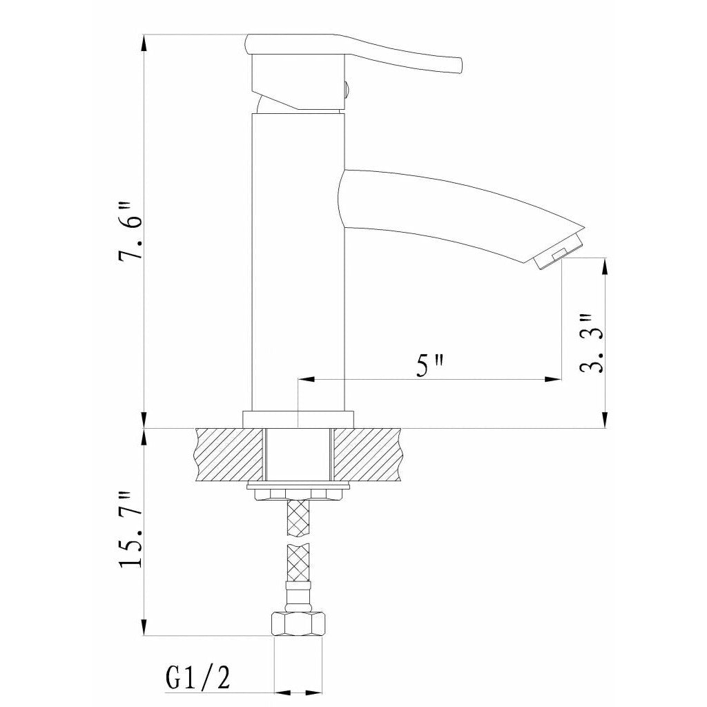 Alpha Solid Handle Faucet Model No. 25-533