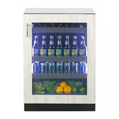 Saffire 24" Beverage Center / Glass Door Refrigerator, 5.1 cu. ft. Capacity Reversible Door, 3 Shelves Including Wine Racks, Star-K Certification - SBCR24
