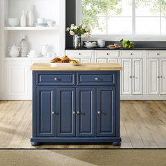 CROSLEY KF30031ANV MADISON 42 INCH TRANSITIONAL DESIGN KITCHEN ISLAND - NAVY