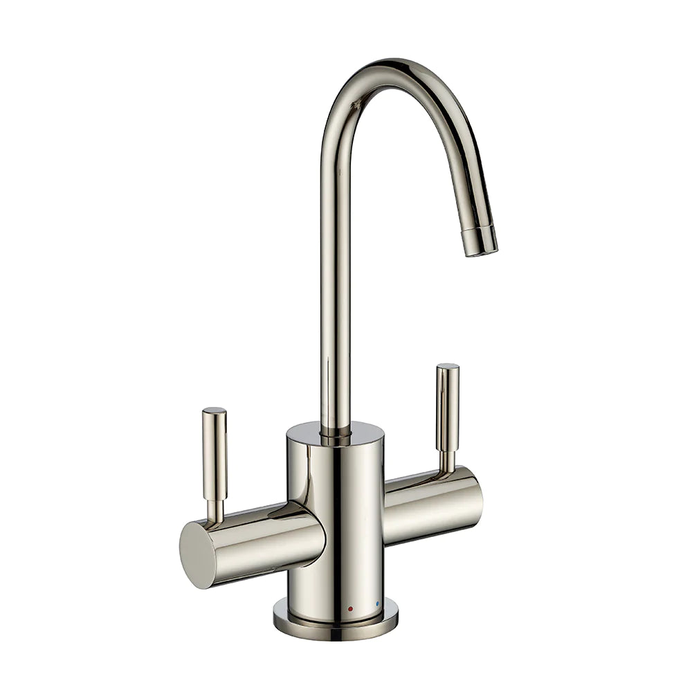 WHITEHAUS Point of Use Instant Hot/Cold Water Drinking Faucet with Gooseneck Swivel Spout - WHFH-HC1010