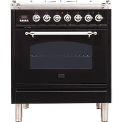 ILve 30" Nostalgie Series Freestanding Single Oven Dual Fuel Range with 5 Sealed Burners (UPN76DM) - Ate and Drank