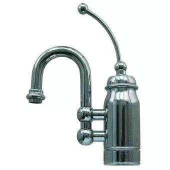 WHITEHAUS Baby Horizon Single Handle Entertainment/Prep Faucet with Curved Extended Stick Handle and Curved Swivel Spout – 3-3178-C