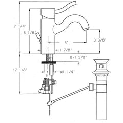 Whitehaus Venus Single Hole/Single Lever Lavatory Faucet with Pop-Up Waste – 3–4440