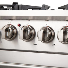 Forno 5-Piece Pro Appliance Package - 30" Dual Fuel Range, 36" Refrigerator with Water Dispenser, Wall Mount Hood with Backsplash, Microwave Oven, & 3-Rack Dishwasher in Stainless Steel
