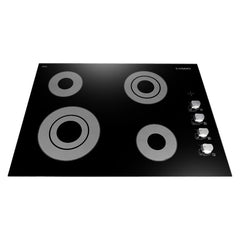 Cosmo 30" Electric Ceramic Glass Cooktop with 4 Burners, Dual Zone Elements, Hot Surface Indicator Light and Control Knobs - COS-304ECC