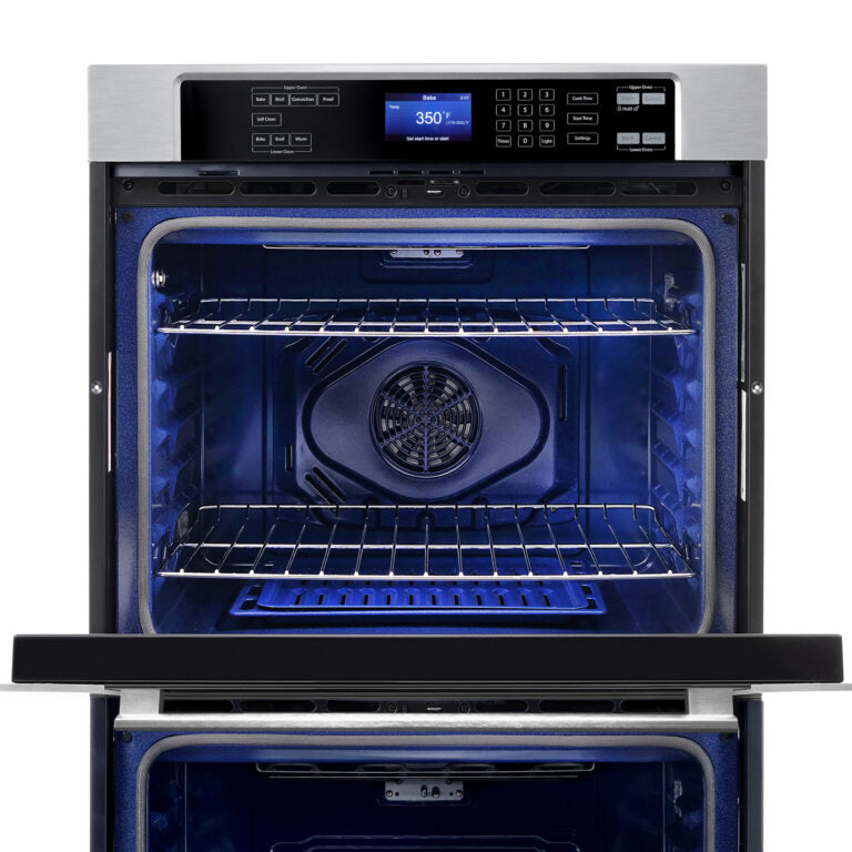 Cosmo 30" Electric Double Wall Oven with 5 cu. ft. Capacity, Turbo True European Convection, 7 Cooking Modes, Self-Cleaning in Stainless Steel - COS-30EDWC
