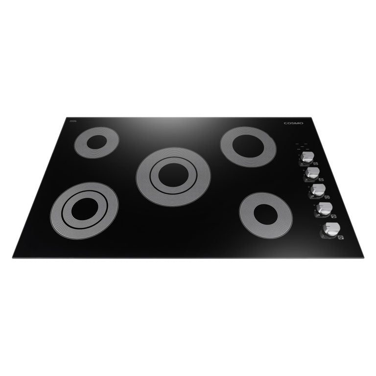 Cosmo 36" Electric Ceramic Glass Cooktop with 5 Burners, Dual Zone Elements, Hot Surface Indicator Light and Control Knobs - COS-365ECC