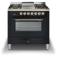 ILVE 36" Professional Plus Series Freestanding Single Oven Gas Range with 5 Sealed Burners (UPW90FDV) - Ate and Drank