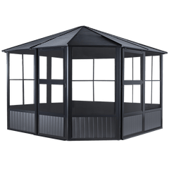 Sojag Charleston Solarium, 12 ft. x 12 ft. Dark Gray - 442-9162998