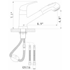 Alpha Loop Handle Pull-Out Faucet Model No. 45-577