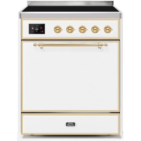 ILVE 30" Majestic II Series Induction Range with 4 Elements 2.3 cu. ft. Total Oven Capacity TFT Oven Control Display (UMI30QNE3) - Ate and Drank
