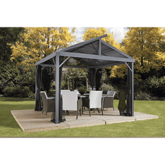 Sojag Sanibel II Hardtop Gazebo, 10 ft. x 10 ft. Light Gray - 500-8162851