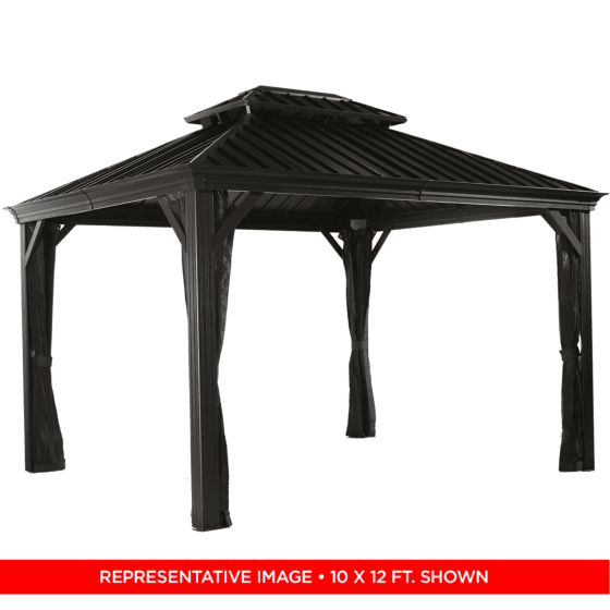 Sojag Messina Hardtop Gazebo, 10 ft. x 14 ft. Gray 500-9162981