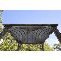 Sojag Dakota Hardtop Gazebo, 10 ft. x 12 ft. Dark Brown - 500-9165029