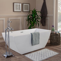 Altair Montague 59" x 30" Freestanding Soaking Acrylic Bathtub