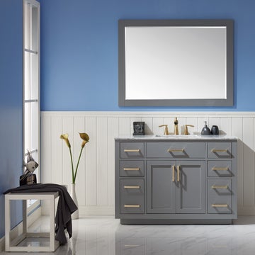 Altair Ivy 48" Single Bathroom Vanity Set in Marble Countertop