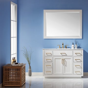 Altair Ivy 48" Single Bathroom Vanity Set in Marble Countertop