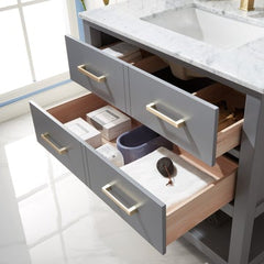 Altair Remi 36" Single Bathroom Vanity Set in Marble Countertop