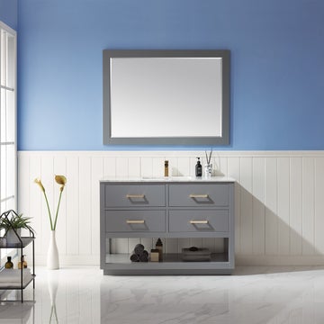 Altair Remi 48" Single Bathroom Vanity Set with Marble Countertop
