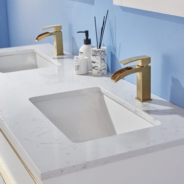 Altair Morgan 60" double Sinks Bathroom Vanity Set with Stone Countertop