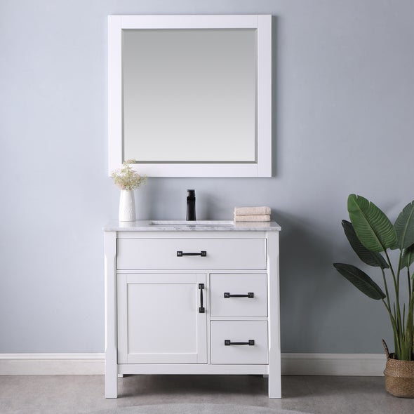 Altair Maribella 36" Single Bathroom Vanity Set with Marble Countertop
