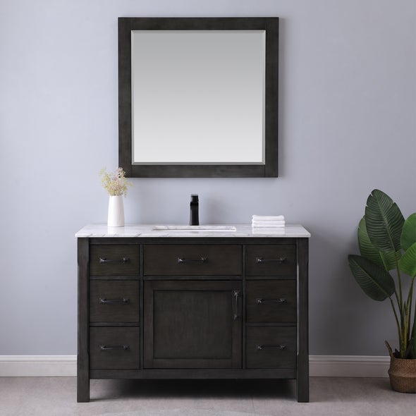 Altair Maribella 48" Single Bathroom Vanity Set with Marble Countertop