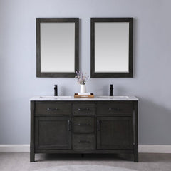 Altair Maribella 60" Double sinks Bathroom Vanity Set with Marble Countertop