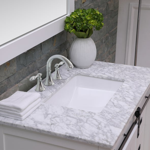Altair Kinsley 36" Single Bathroom Vanity Set in Marble Countertop