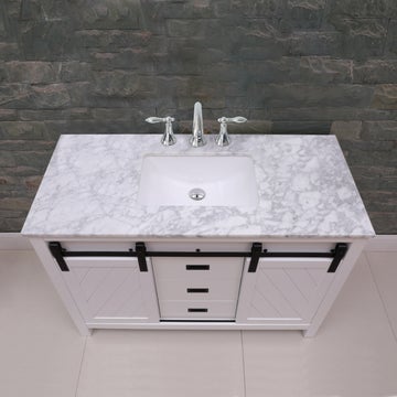 Altair Kinsley 48" Single Bathroom Vanity Set in Marble Countertop
