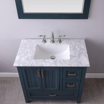 Altair Isla 36" Single Bathroom Vanity Set with Marble Countertop