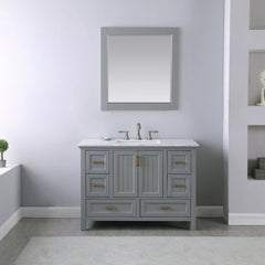 Altair Isla 48" Single Bathroom Vanity Set with Marble Countertop