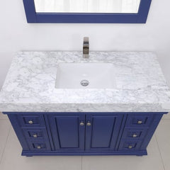 Altair Jardin 48" Single Bathroom Vanity Set in Marble Countertop