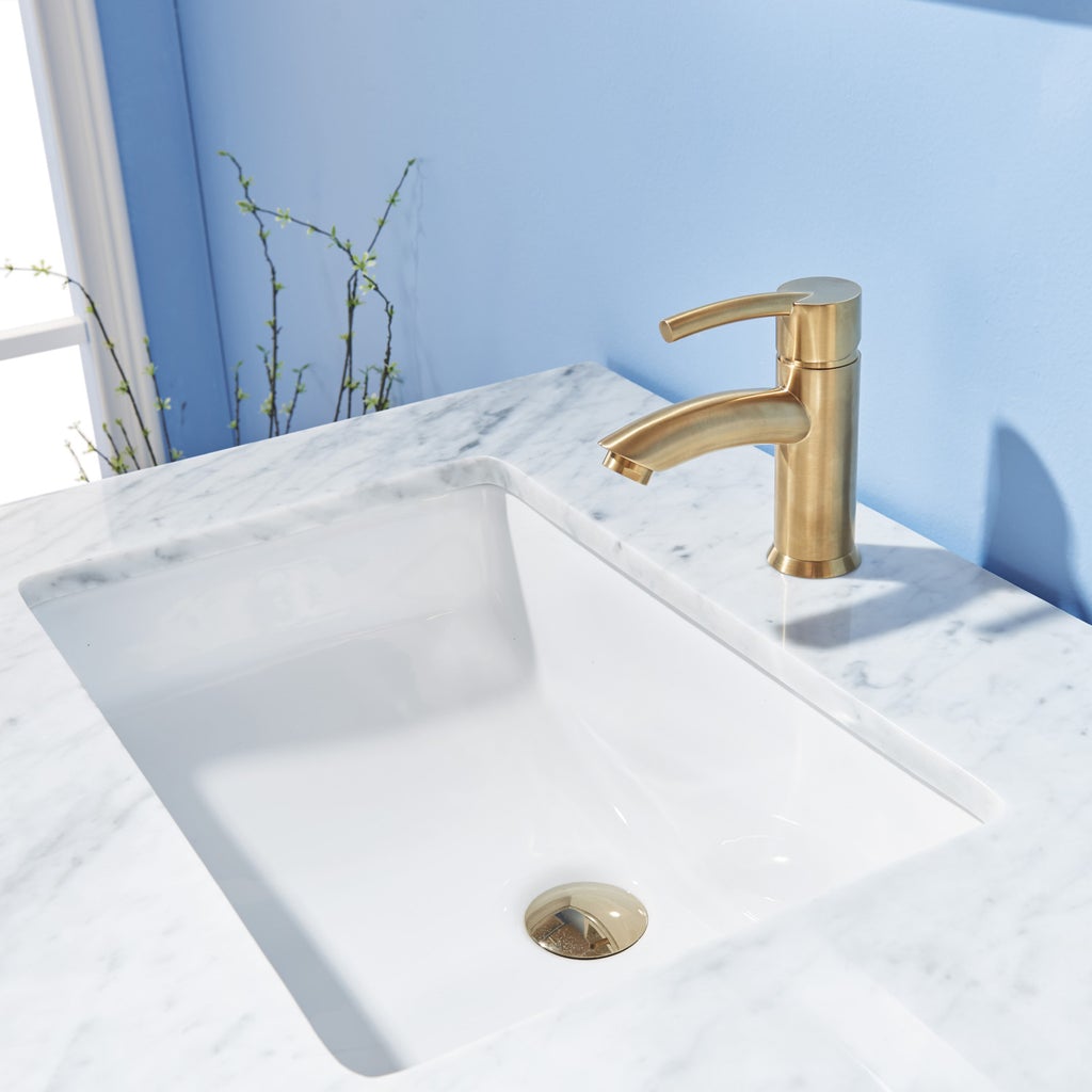 Altair Sutton 36" Single Sink Bathroom Vanity Set with Marble Countertop