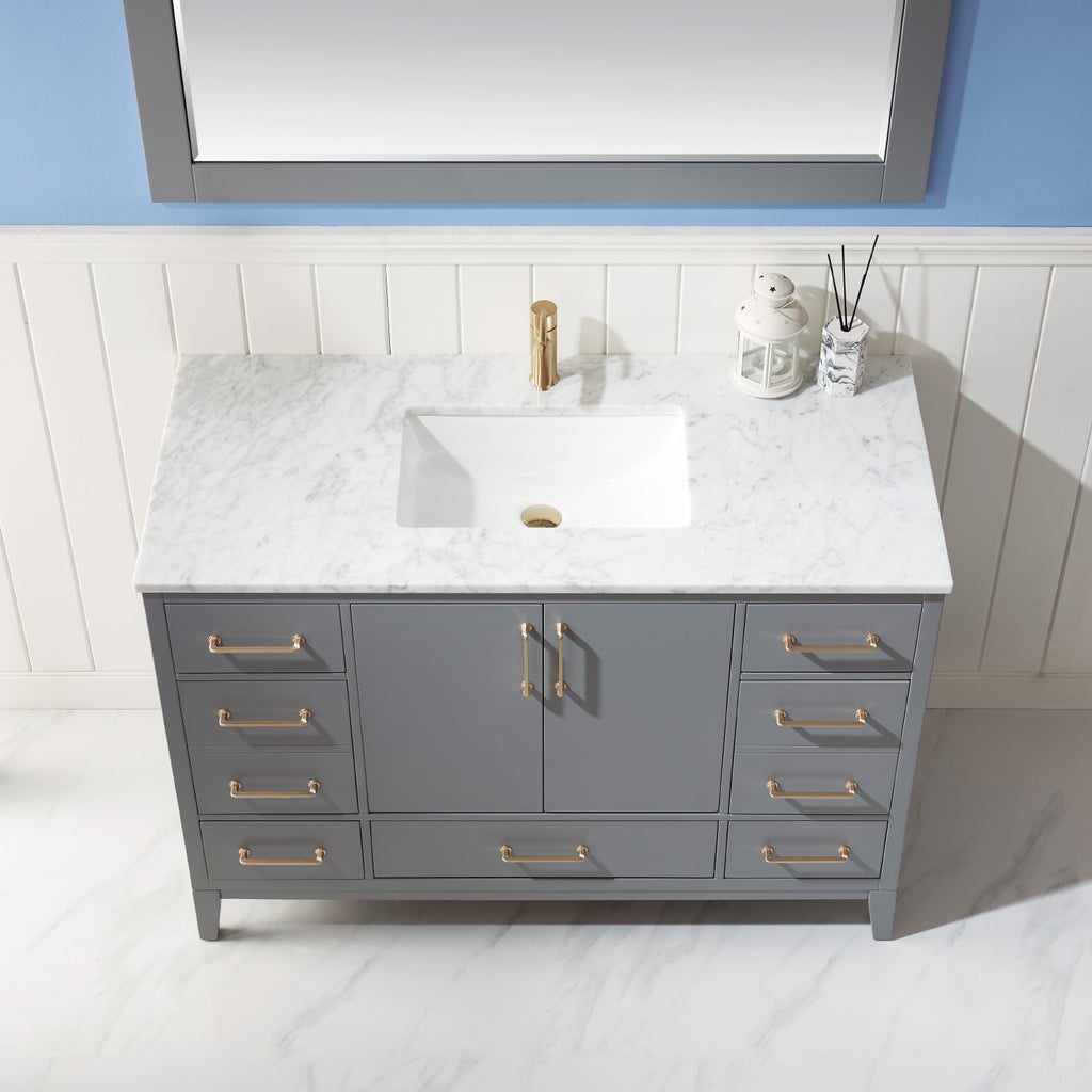Altair Sutton 48" Single Bathroom Vanity Set with Marble Countertop
