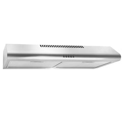 Cosmo 30" Under Cabinet Range Hood with Ducted / Ductless Convertible Duct, Slim Kitchen Stove Vent with, 3 Speed Exhaust Fan, Reusable Filter and LED Lights in Stainless Steel - COS-5MU30