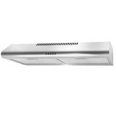 Cosmo 30" Under Cabinet Range Hood with Ducted / Ductless Convertible Duct, Slim Kitchen Stove Vent with, 3 Speed Exhaust Fan, Reusable Filter and LED Lights in Stainless Steel - COS-5MU30