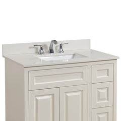 Altair 37" Single Sink Bathroom Vanity Countertop - Belluno in Milano White