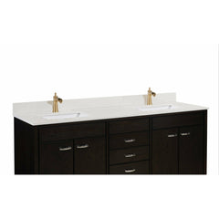 Altair 73" Double Sink Bathroom Vanity Countertop - Belluno in Milano White