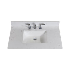 Altair 37" Single Sink Bathroom Vanity Countertop - Frosinone in Jazz White