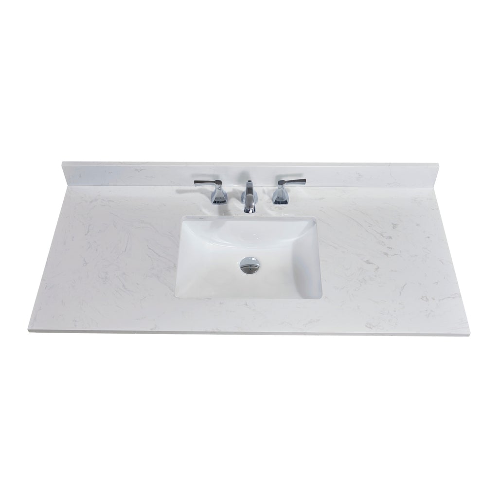 Altair 49" Single Sink Bathroom Vanity Countertop - Frosinone in Jazz White