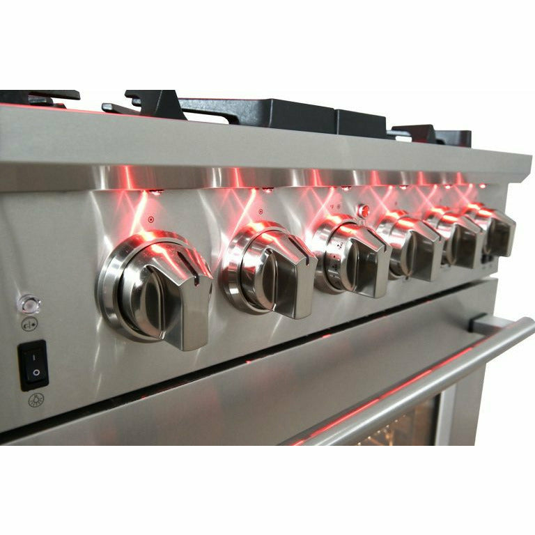 Forno 48" Capriasca Gas Range with 8 Burners, Griddle and 160,000 BTUs - FFSGS6260-48