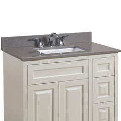 Altair 37" Single Sink Bathroom Vanity Countertop - Imperia in Mountain Gray