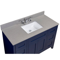 Altair 49" Single Sink Bathroom Vanity Countertop - Imperia in Mountain Gray