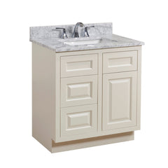 Altair 31" Single Sink Bathroom Vanity Countertop - Oristano in White Carrara Marble
